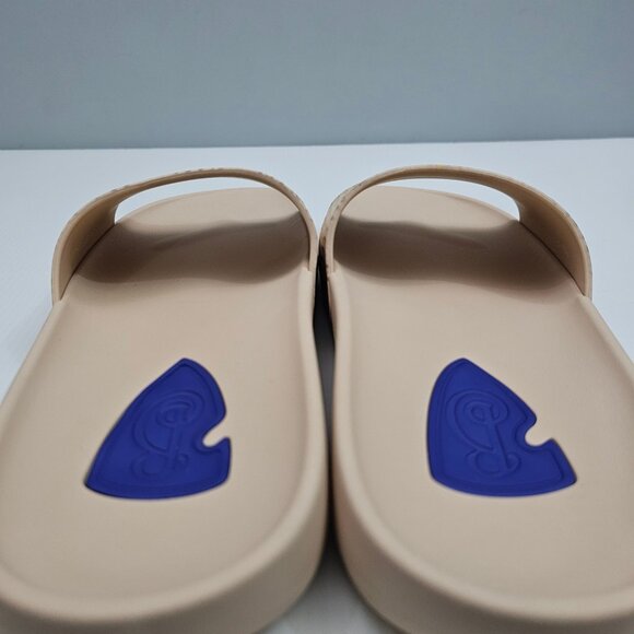 Burberry Dive Check Slide Sandal Womens EU 40 Beige Casual Pool Designer Luxury - Picture 9 of 14